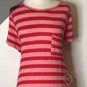 LulaRoe Carly Dress XXL Red & Pink Striped 2x
